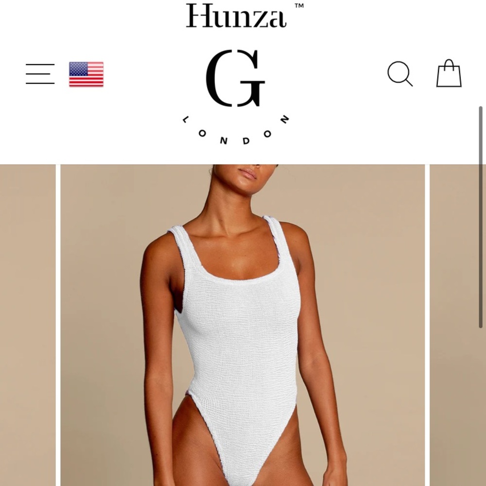 Hunza G white one-piece